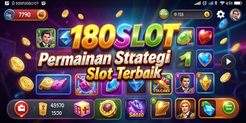 Tampilan gameplay seru di 180SLOT dengan berbagai tema slot.