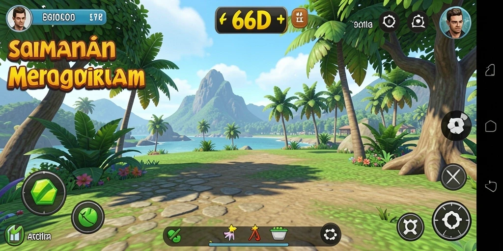 Screenshot utama 66D menampilkan gameplay seru dan warna-warni.