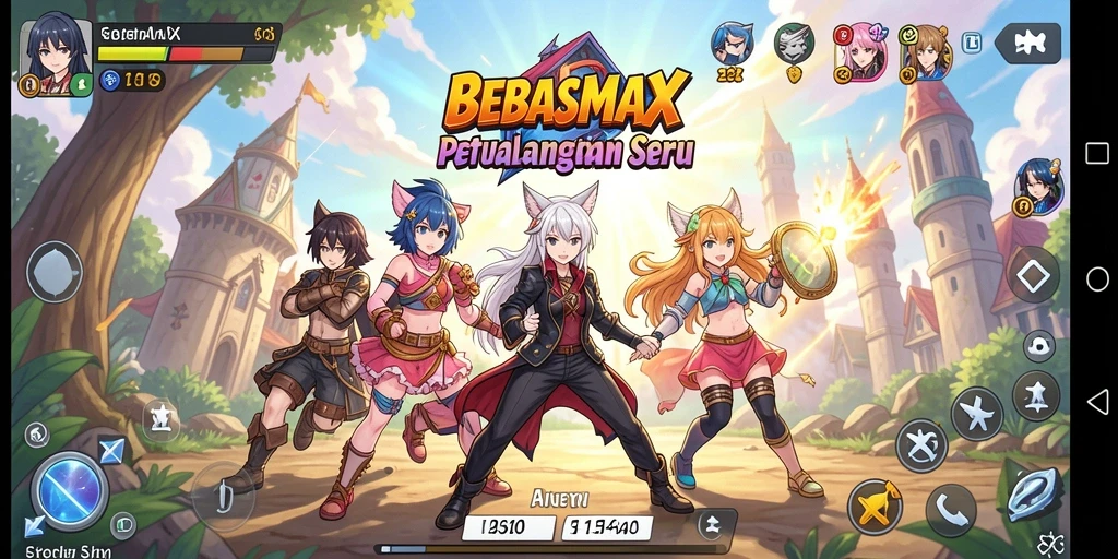 Tampilkan aksi menakjubkan dari karakter anime di BEBASMAX.