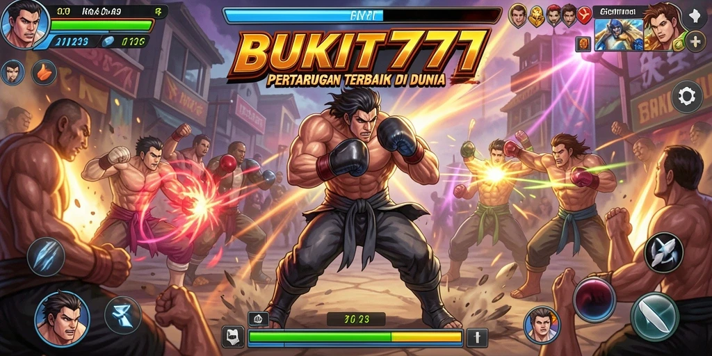 Tampilan seru gameplay BUKIT777 saat pertarungan berlangsung.