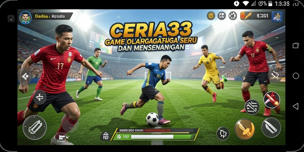 Tampilan gameplay CERIA33 yang seru dan menarik saat berolahraga.