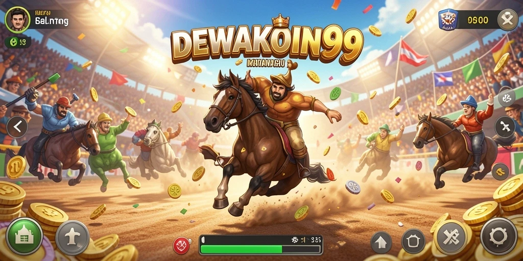 Tangkapan layar DEWAKOIN99 menampilkan aksi balapan yang mendebarkan.