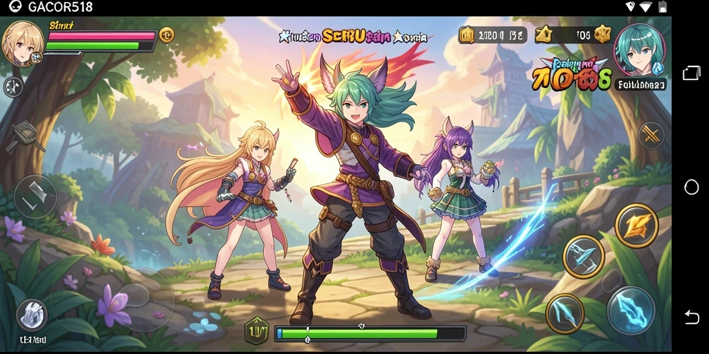 Tampilan screenshot GACOR518 yang memperlihatkan aksi seru karakter Anime.