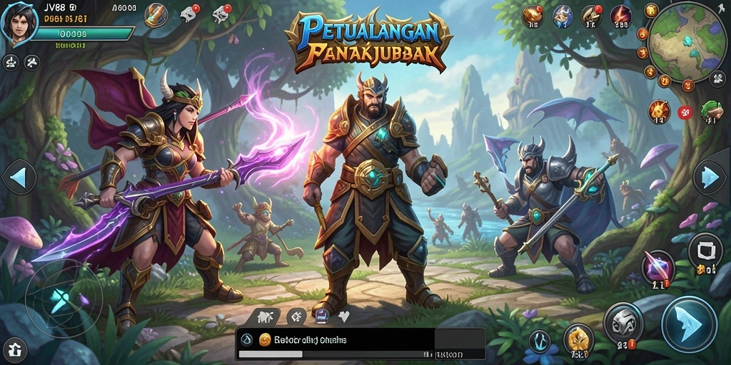 Tampilan gameplay RPG JV88 yang mengasyikkan dan imersif.