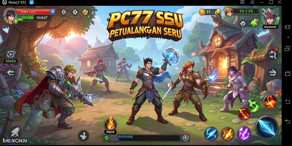 Screenshot menunjukkan aksi pertempuran seru di dunia RPG.