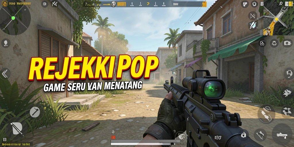 Screenshot gameplay REJEKIPOP yang menegangkan dengan aksi penuh strategi FPS.