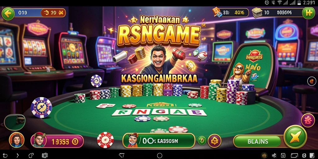Tampilan interaktif gameplay Kasino RSNGAME yang mengesankan.