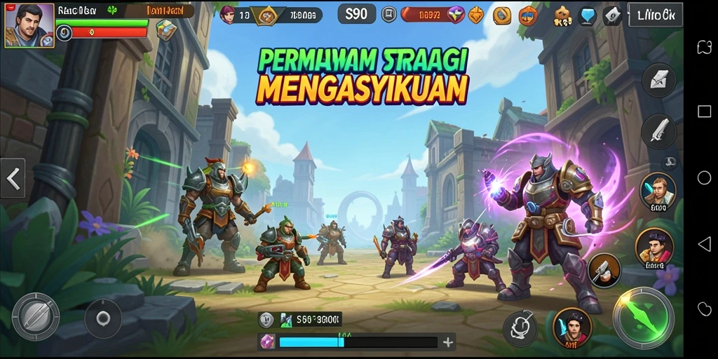 Tangkapan layar S80 menampilkan aksi perang dan pembangunan kerajaan.