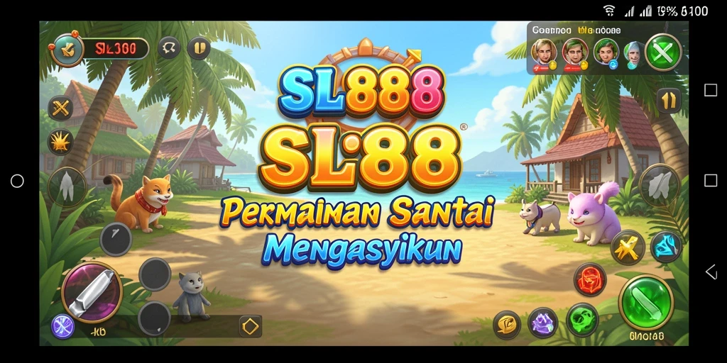 Tampilan gameplay yang ceria dan mengasyikkan dari SL888.