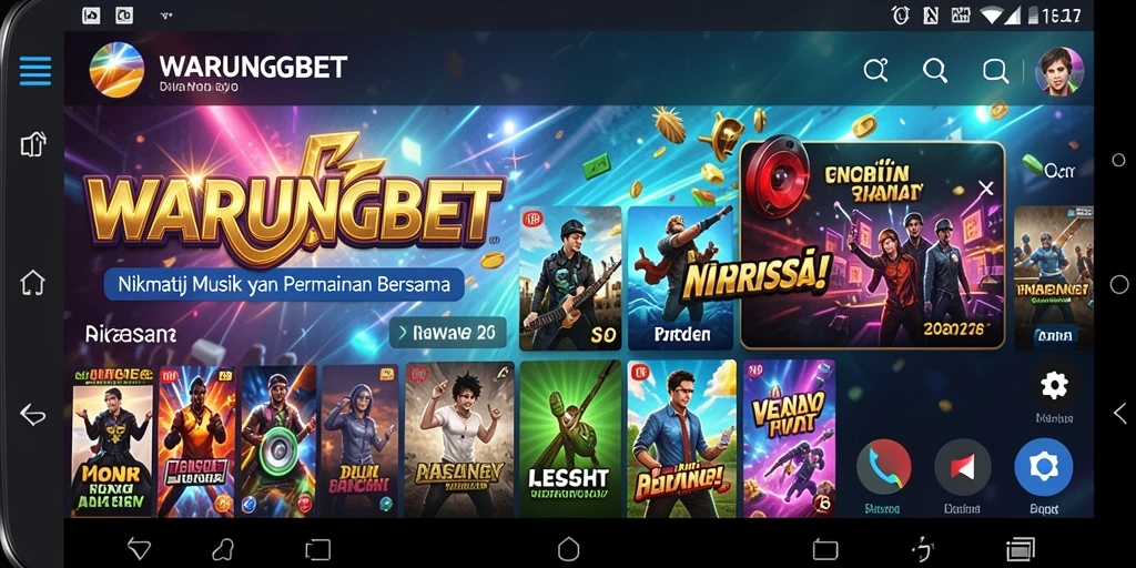 Screenshot gameplay WARUNGBET dengan fitur musik menarik.