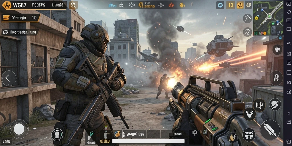 Gameplay intens di <strong>WG87</strong> saat perang melawan lawan.