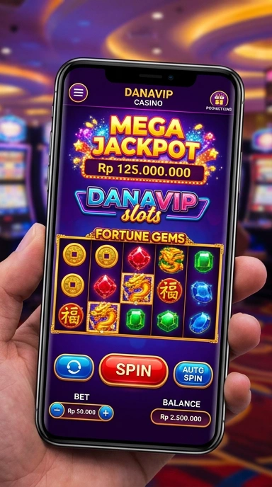 Tampilan utama aplikasi danavip dengan antarmuka yang intuitif.